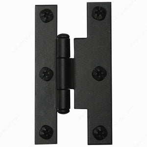 Richelieu BP0915338900 Offset Rustic Hinge in Forged Iron - 0915
