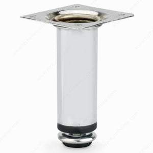 Richelieu 6430210140 Adjustable Round Legs - 6430, Chrome, 3 15/16 in