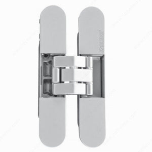 Krona Koblenz 807000SC Krona Koblenz KUB17 Kubica Series K2000 Concealed Hinges, Satin Chrome, 1 3/8 in, Zinc Alloy (Zamak)