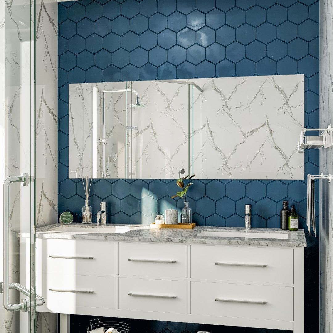 Eviva Sleek 60" x 30" Rectangular Frameless Mirror