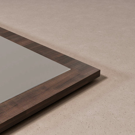 Eviva Sun 48" x 32" Rectangular Gray Oak Wooden Framed Mirror