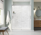 MAAX 135335-900-084-000 Incognito 76 56-59 x 76 in. 8mm Bypass Shower Door for Alcove Installation with Clear glass in Chrome