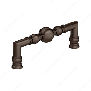 Richelieu BP878996HBRZ Traditional Metal Pull - 8789, Honey Bronze, 3 25/32 in, 4 3/8 in, 25/32 in, 8/32 in (Included)