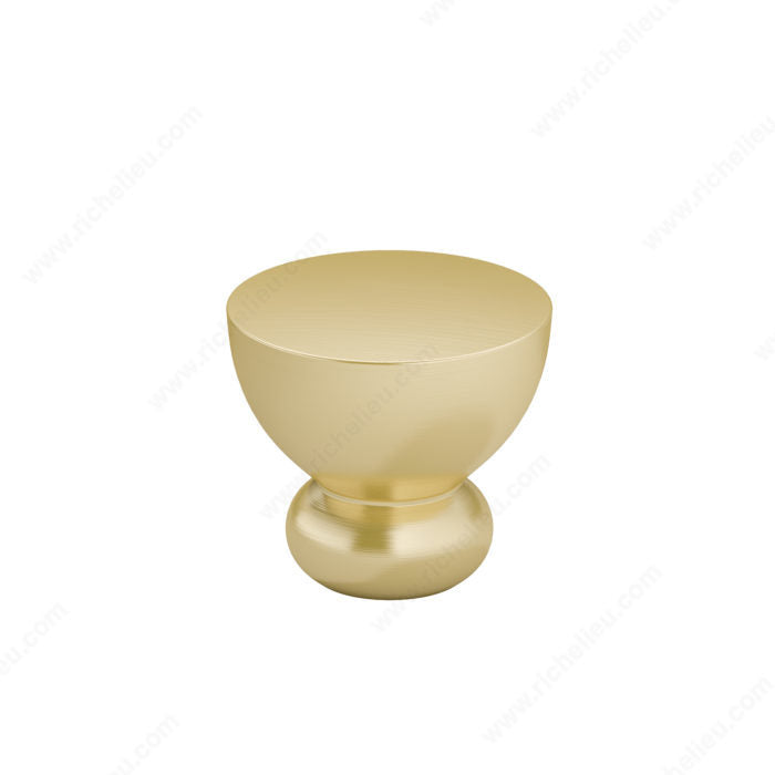 Richelieu 798626165 Modern Metal Knob - 7986, Brushed Gold, 1 1/32 in