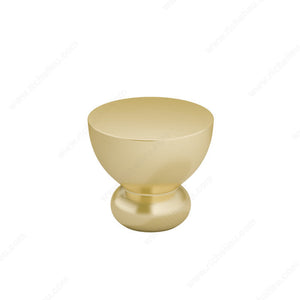 Richelieu 798626165 Modern Metal Knob - 7986, Brushed Gold, 1 1/32 in