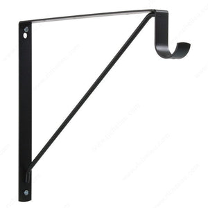 Richelieu 3221560900 Support for Round Rod and Shelf - 1-5/16" (34 mm), Matte Black, 900