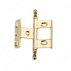 Richelieu 54201129 Classic Metal Hinge - 5420, Unlacquered Brass, 129