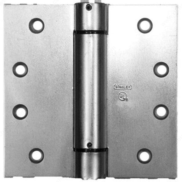 Richelieu HIN20604H26D 4 1/2" Full Mortise Adjustable Spring Hinge, Satin Chrome, 4 1/2 in, Square