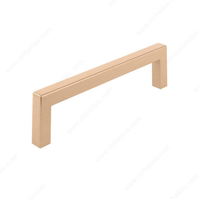 Richelieu BP87396CHBRZ Modern Metal Pull - 873, Champagne Bronze, 3 25/32 in, 4 3/16 in, 13/32 in, 8/32 in (Included)