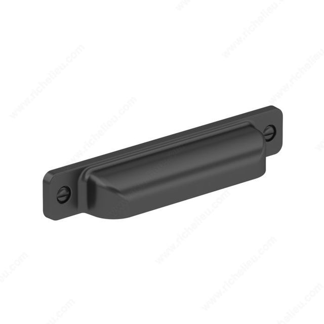Richelieu BP8716128900 Transitional Metal Pull - 8716, Matte Black, 5 1/32 in, 5 3/4 in