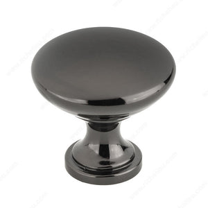 Richelieu BP804191 Traditional Metal Knob - 8041, Black Nickel, 8/32 in (Included)