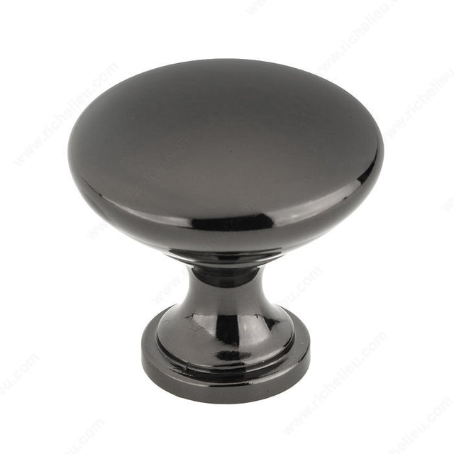Richelieu BP804191 Traditional Metal Knob - 8041, Black Nickel, 8/32 in (Included)