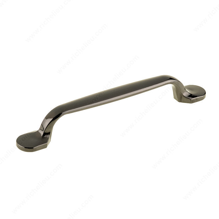 Richelieu BP237759691 Traditional Metal Pull - 2377, Black Nickel, 3 25/32 in, 5 3/16 in, 25/32 in, 8/32 in (Included)
