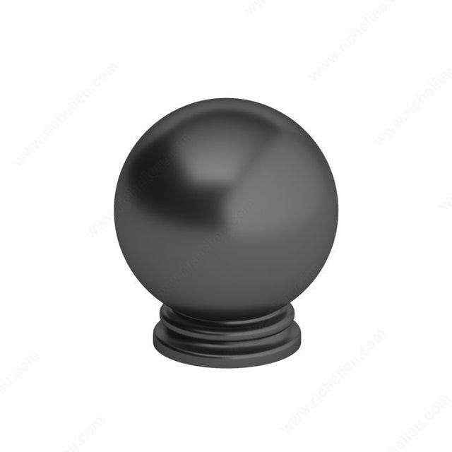 Richelieu BP878930900 Traditional Metal Knob - 8789, Matte Black