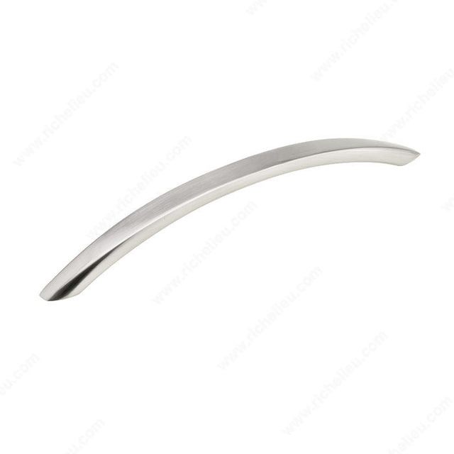 Richelieu BP16396195 Modern Metal Pull - 163, Brushed Nickel, 3 25/32 in, 4 17/32 in, 13/32 in