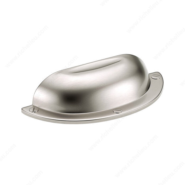 Richelieu BP6440195 Traditional Metal Cup Pull - 6440, Brushed Nickel