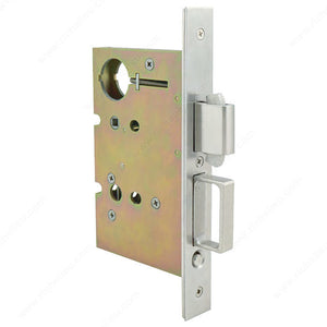 Richelieu 17PD82SS37510 INOX(TM) PD8000 Mortise Lock Set for Sliding Doors, Satin Nickel, Passage, 1 3/8 in