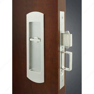 Richelieu 17PD82SS37510 INOX(TM) PD8000 Mortise Lock Set for Sliding Doors, Satin Nickel, Passage, 1 3/8 in
