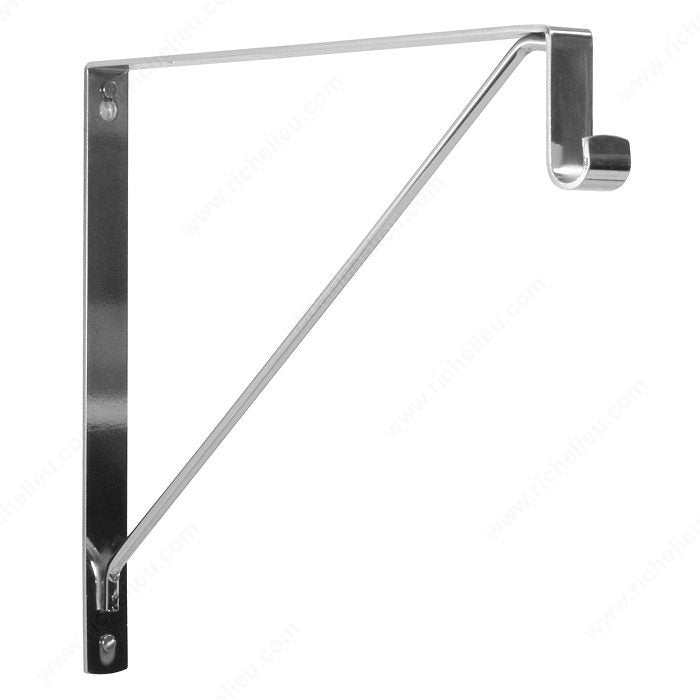 Richelieu 8150140 Rod and Shelf Bracket 1-1/2" (38 mm), Polished Chrome