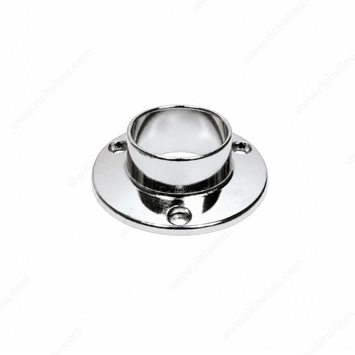 Richelieu 2212512140 Closed Rod Supports, Screw-in - 1-1/4" (32 mm), Polished Chrome, Included, 140