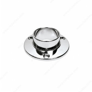 Richelieu 2212512140 Closed Rod Supports, Screw-in - 1-1/4" (32 mm), Polished Chrome, Included, 140
