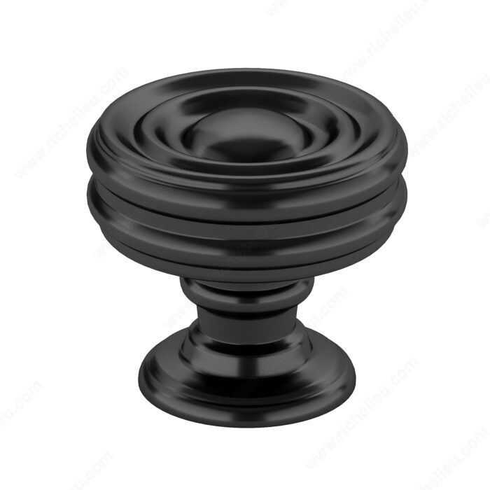 Richelieu BP872535900 Modern Metal Knob - 8725, Matte Black