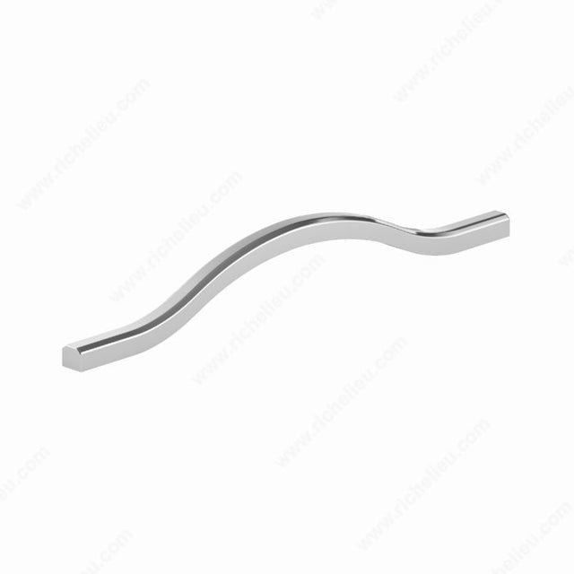 Richelieu BP8777128140 Modern Metal Pull - 8777, Chrome, 5 1/32 in, 7 3/32 in