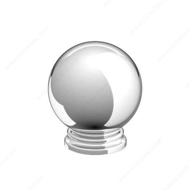 Richelieu BP878930140 Traditional Metal Knob - 8789, Chrome