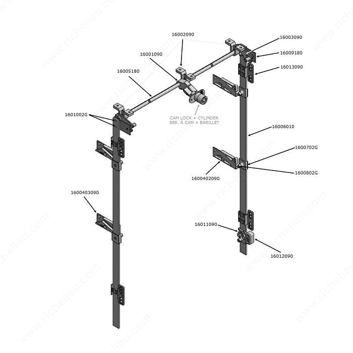 Richelieu 1600403090 Anti-tilt block - Left