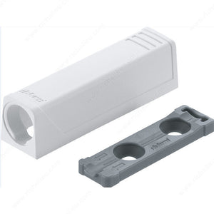 Blum 956120131 TIP-ON for door - Straight adapter plate - Short version, Silk White