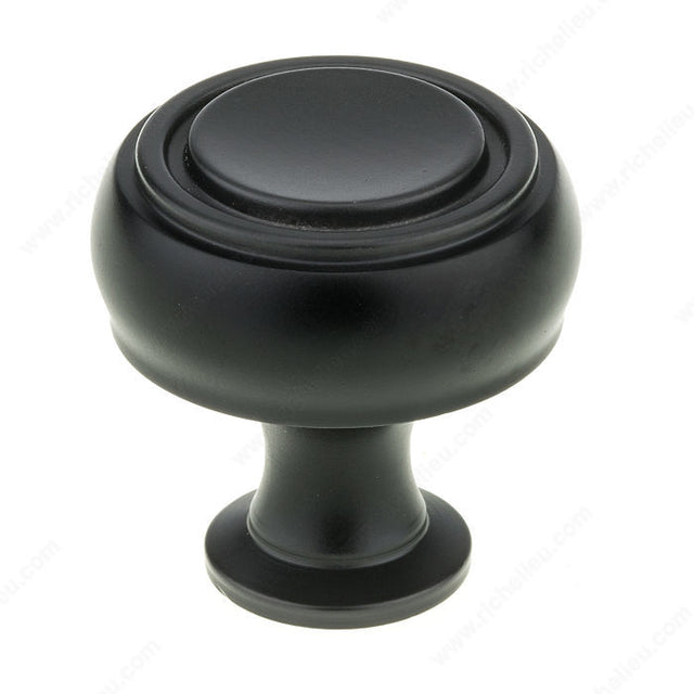 Richelieu BP872233900 Modern Metal Knob - 8722, Matte Black