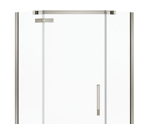 MAAX 139315-900-305-000 Davana Neo-angle 38 x 38 x 75 in. 8mm Pivot Shower Door for Corner Installation with Clear glass in Brushed Nickel