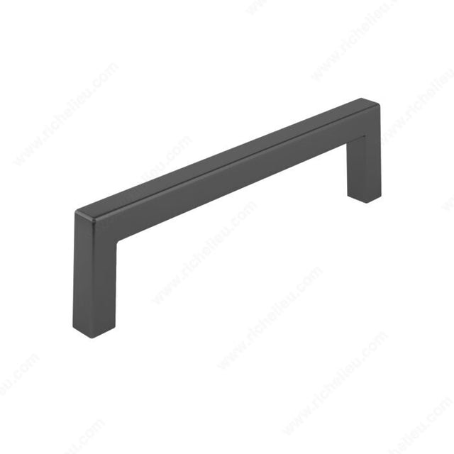 Richelieu BP87396900 Modern Metal Pull - 873, Matte Black, 3 25/32 in, 4 3/16 in, 13/32 in, 8/32 in (Included)