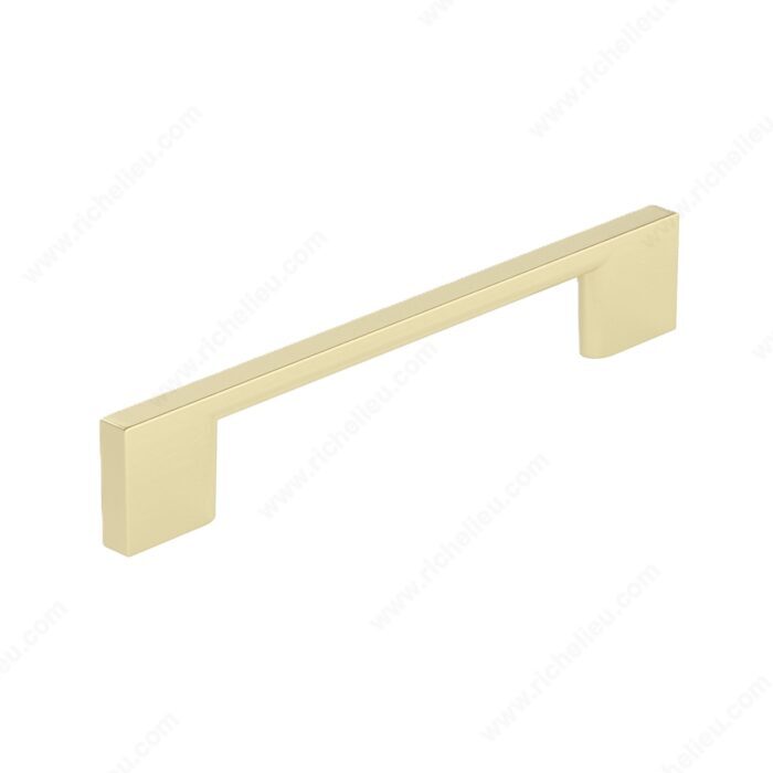 Richelieu BP816032160 Modern Metal Pull - 8160, Satin Brass, 1 1/4 in, 2 1/4 in, 5/16 in, 8/32 in x 25 mm (included)