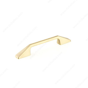 Richelieu BP7238128160 Modern Metal Pull - 7238, Satin Brass, 5 1/32 in, 6 27/32 in, 9/32 in