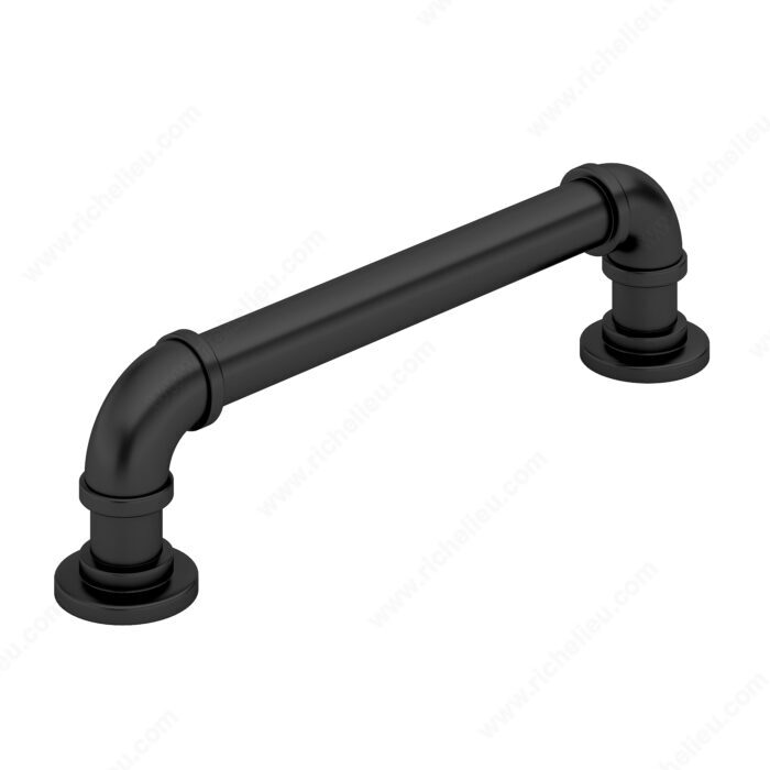 Richelieu BP2209128900 Eclectic Aluminum Pull - 2209, Matte Black, 5 1/32 in, 5 31/32 in