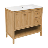 Chateau 36" Bathroom Vanity in Natural Oak