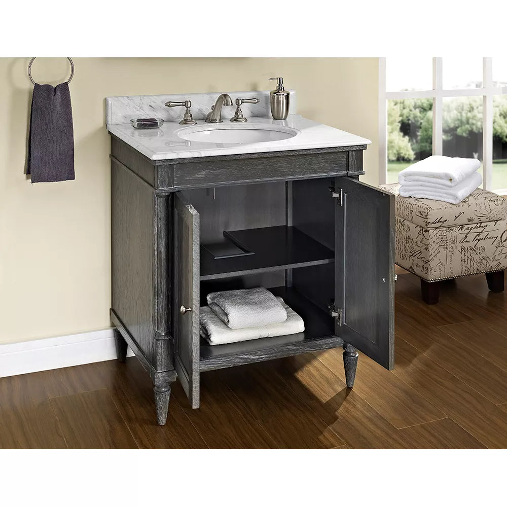 Fairmont Designs Rustic Chic 30" Vanity for 1-1/4" Top - Silvered Oak