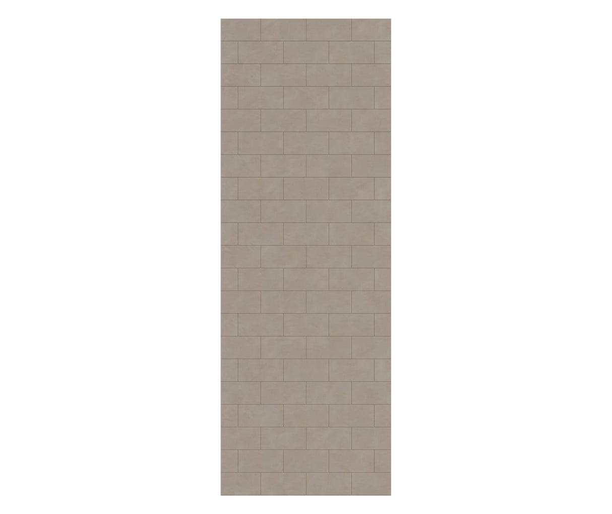 Swanstone MTMK-8430-1 30 x 84 Swanstone Metro Subway Tile Glue up Bathtub and Shower Single Wall Panel in Limestone MTMK8430.218