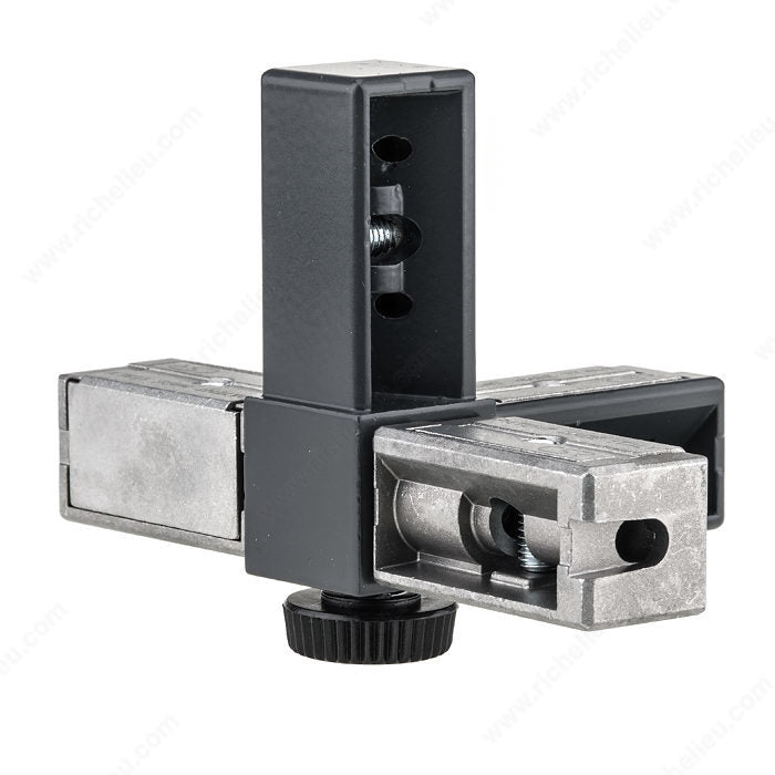 Richelieu 602044906 4-Way Visible Connector with Threaded Hole - Liberta 20, Black Anthracite