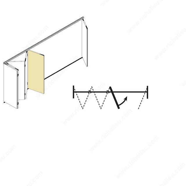 Hawa 65919620D10 Pivot Door Set for Folded Stack - Hawa Variofold/Centerfold 80H