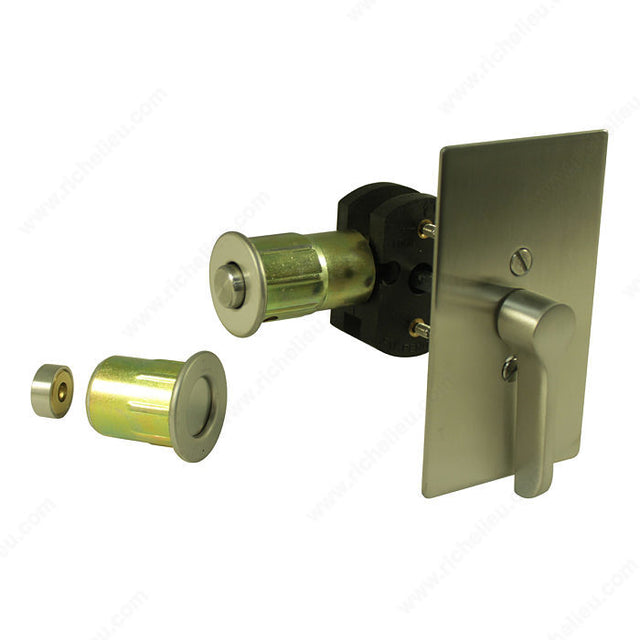 Richelieu 171517BD14SS42 INOX(TM) Privacy Lock for Sliding Barn Door - 1517 Series, Satin Stainless Steel