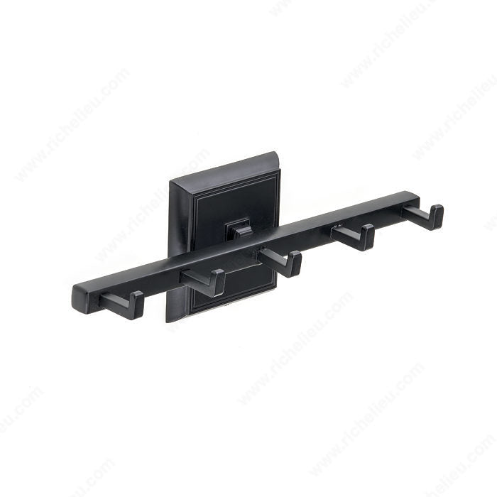 Richelieu RH88845900 Modern Lateral Metal Multipurpose Hook - 88845, Matte Black