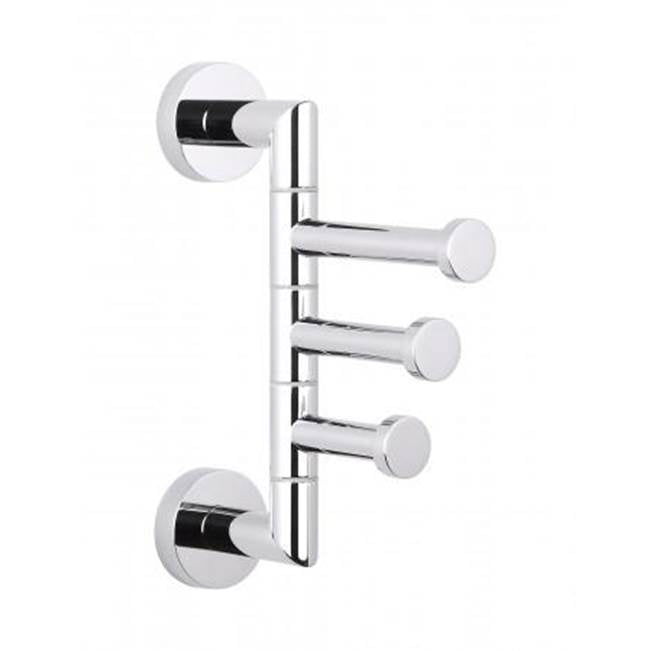 Kartners 144133 Oslo Triple Robe Hook Swivel