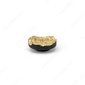 Richelieu PO2050C40N107 Eclectic Ceramic Knob - PO2050C, Matte Black with Bright Copper, 1 9/16 in, 1 3/32 in