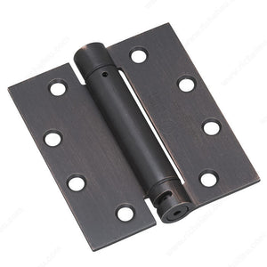 Richelieu 5823ORBB1 4 1/2" Full Mortise Adjustable Spring Hinge, Oil-Rubbed Bronze, 4 in, Square, 1/8 in, Onward, UL / 1