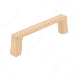 Richelieu BP10743CHBRZ Modern Metal Pull - 107, Champagne Bronze, 3 in, 3 3/8 in, 5/32 in