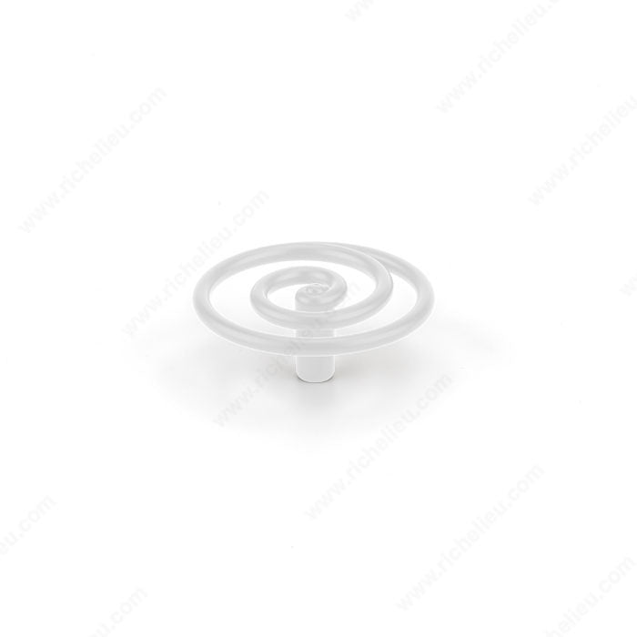 Richelieu PO2066Z50E229 Contemporary Metal Knob - PO2066Z, Matte White