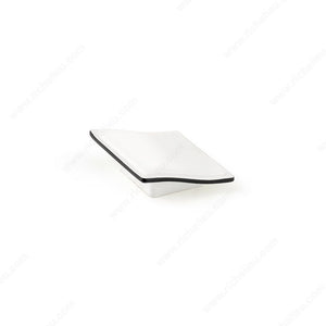 Richelieu MN2500Z70U125 Contemporary Leather and Metal Knob - MN2500Z, Matte White, 2 3/4 in, 2 3/4 in