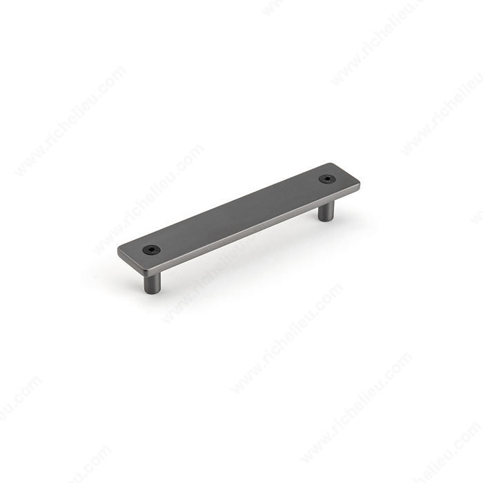 Richelieu MN2478Z128G255 Contemporary Metal Pull - MN2478Z, Satin Black Nickel, 5 1/32 in, 6 7/32 in